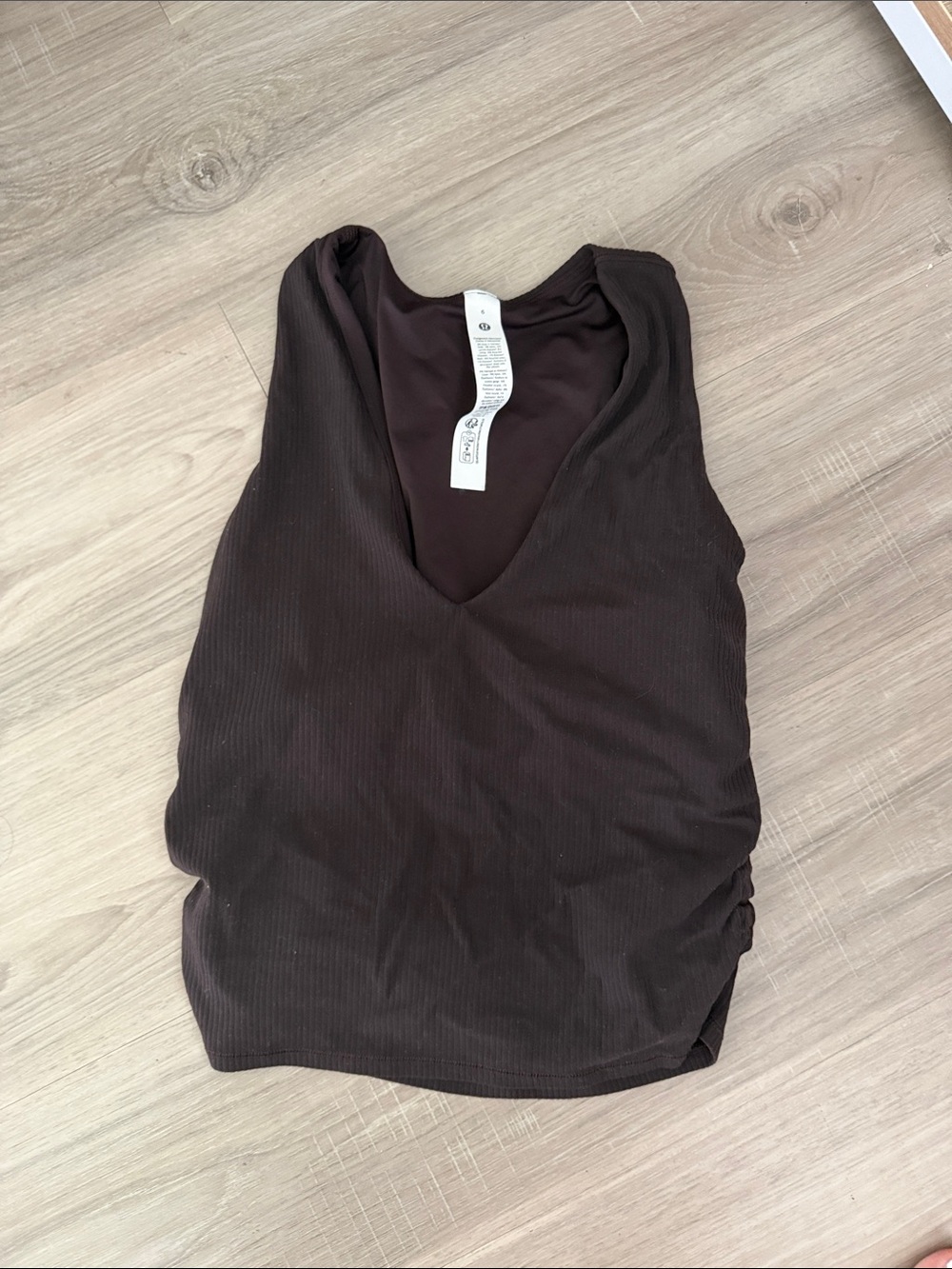 lululemon athletica Ribbed V-Neck Tank Top - Dark Brown